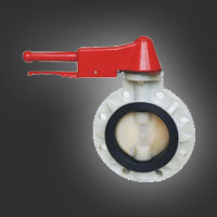 PVDF butterfly valve